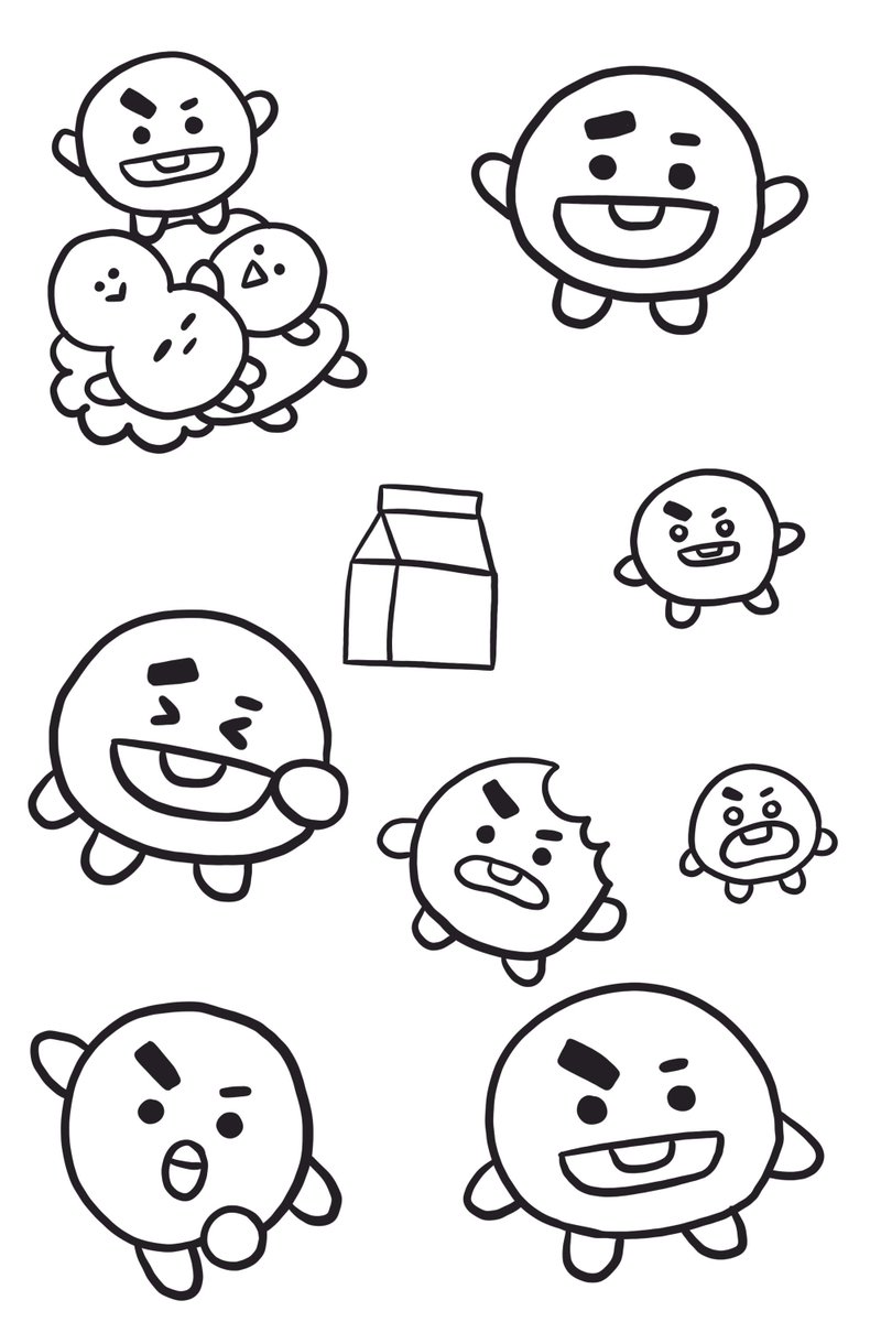 Download Logo Bts Bt21 Coloring Pages Printable