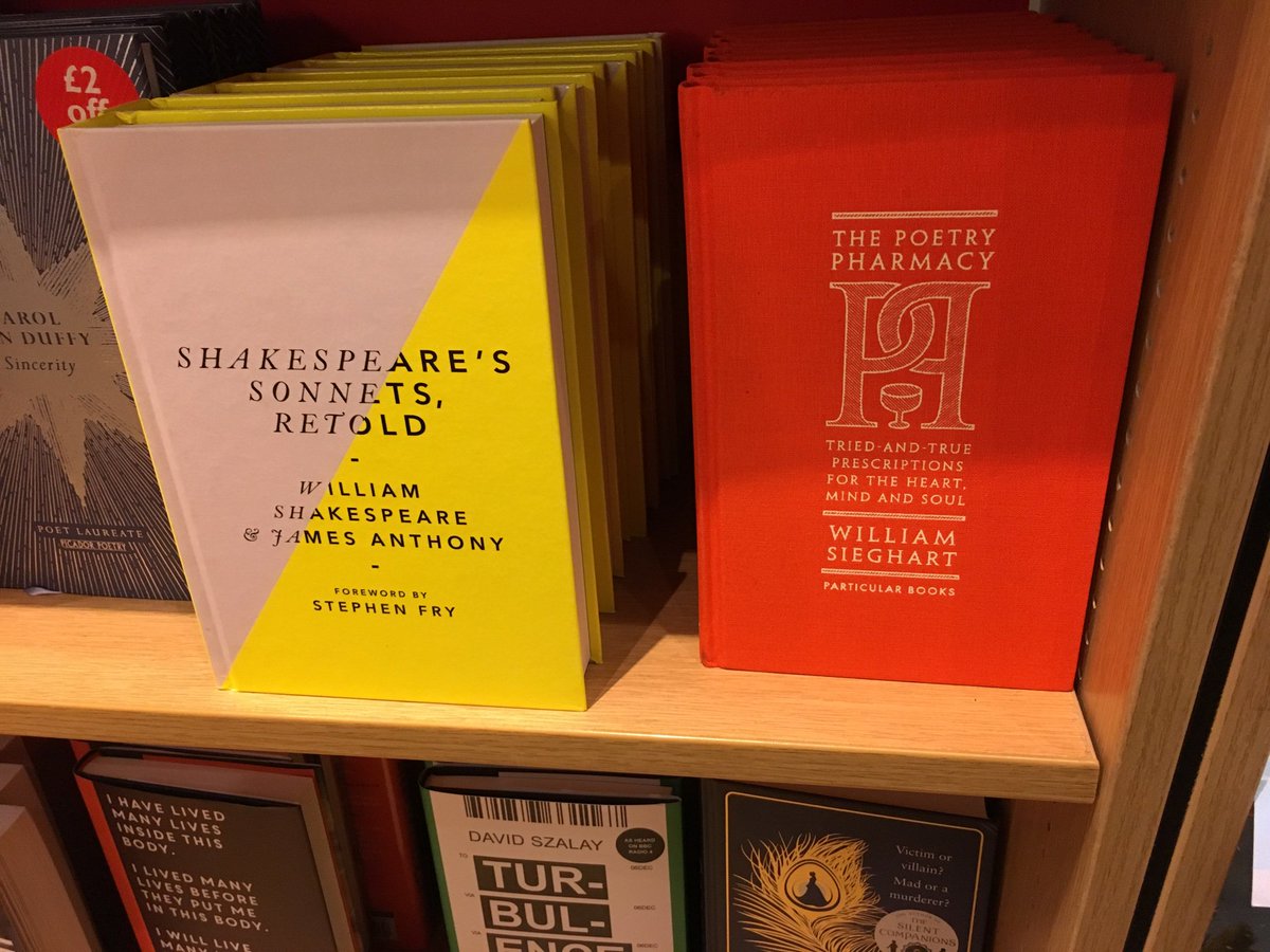 Two books, typography designed at two completely different times for two publishers sitting side by side on the shelf in foyles.
