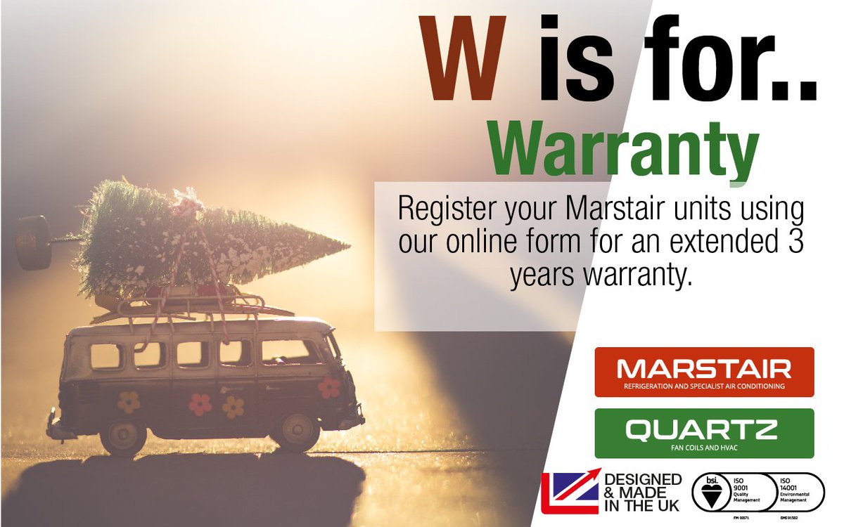 ADVENT ALPHABET - W id for Warranty

Register your MARSTAIR units online for an extended 3 years warranty. ow.ly/RFe450jUOgM 

#Christmas #Advent #Alphabet #WisforWarranty #3YearsWarranty #Extended #Marstair