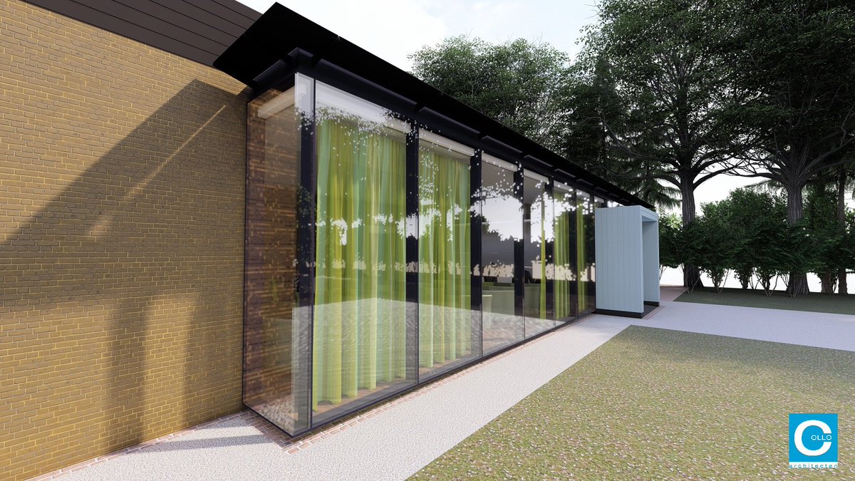 COLLOarch's tweet photo. In de tweede week van januari gaat COLLO architecten starten met de renovatie en uitbreiding van de aula op begraafplaats Duinrust te Beverwijk, een jong monument op een prachtige locatie. Bouwpartners: gemeente Beverwijk, Algemene Begraafplaats Duinrust, Van Assema Bouw. https://t.co/DmOMyK2MfL