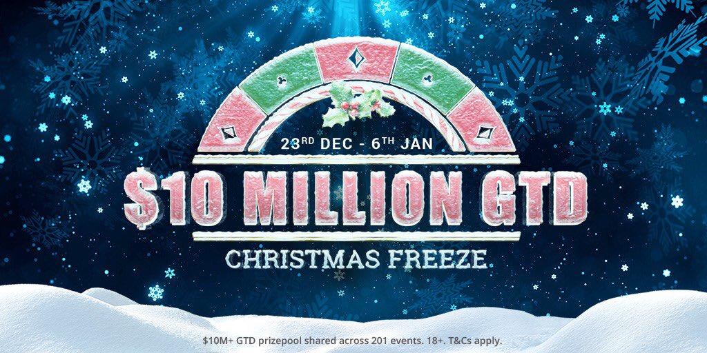 Freezeouts are back! 🙌🏻 Check out the schedule for the $10 Million gtd Christmas Freeze that kicks off today 👉🏼 bit.ly/2rL3yul