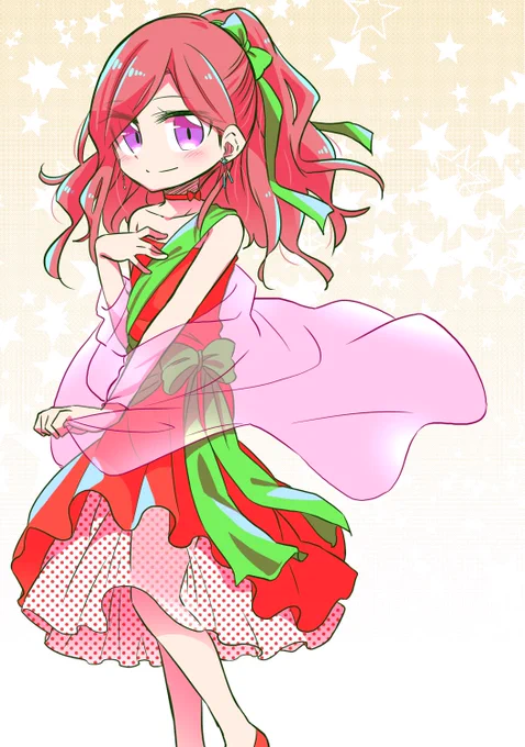 そろそろクリスマスなのでプレゼントっぽい服を考えてみたら七夕っぽくなったけど夜空お姉様 
