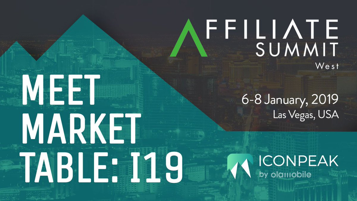 Meet us at #ASW2019 Vegas and let's figure out the fastest way for your #app to make it to the right people. We deliver #quality #traffic, real users, and #engagement throughout your sales funnel weather you promote on #mobile or on #desktop 👉  bit.ly/Meet-IconPeak