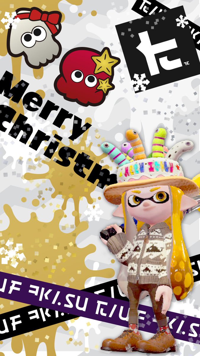 Splatoon スプラトゥーン 任天堂line公式アカウントも期間限定でクリスマス仕様になっている トーク画面では スプラトゥーン2の壁紙もプレゼントされているそうなので 気になる方はチェックしてほしい T Co Werqhwwb2v