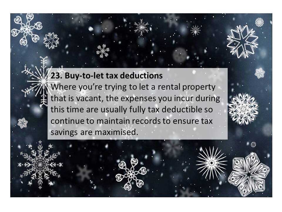 GWDickandCo's tweet photo. Day twenty-three of our Tax Saving Tips and Advice Advent Calendar. #buytolet #tax #AdventCalendar #toptaxtips https://t.co/AnJ1w4LIHO