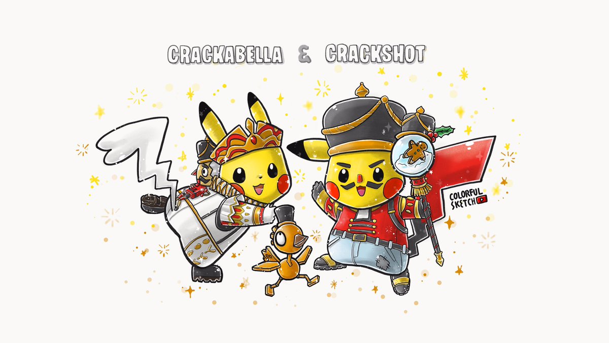 SketchColorful's tweet photo. crackabella &amp; crackshot as Pikachu! @FortniteFans @Fortnite_art_co @FortniteGame https://t.co/pCVf2Ubg5p