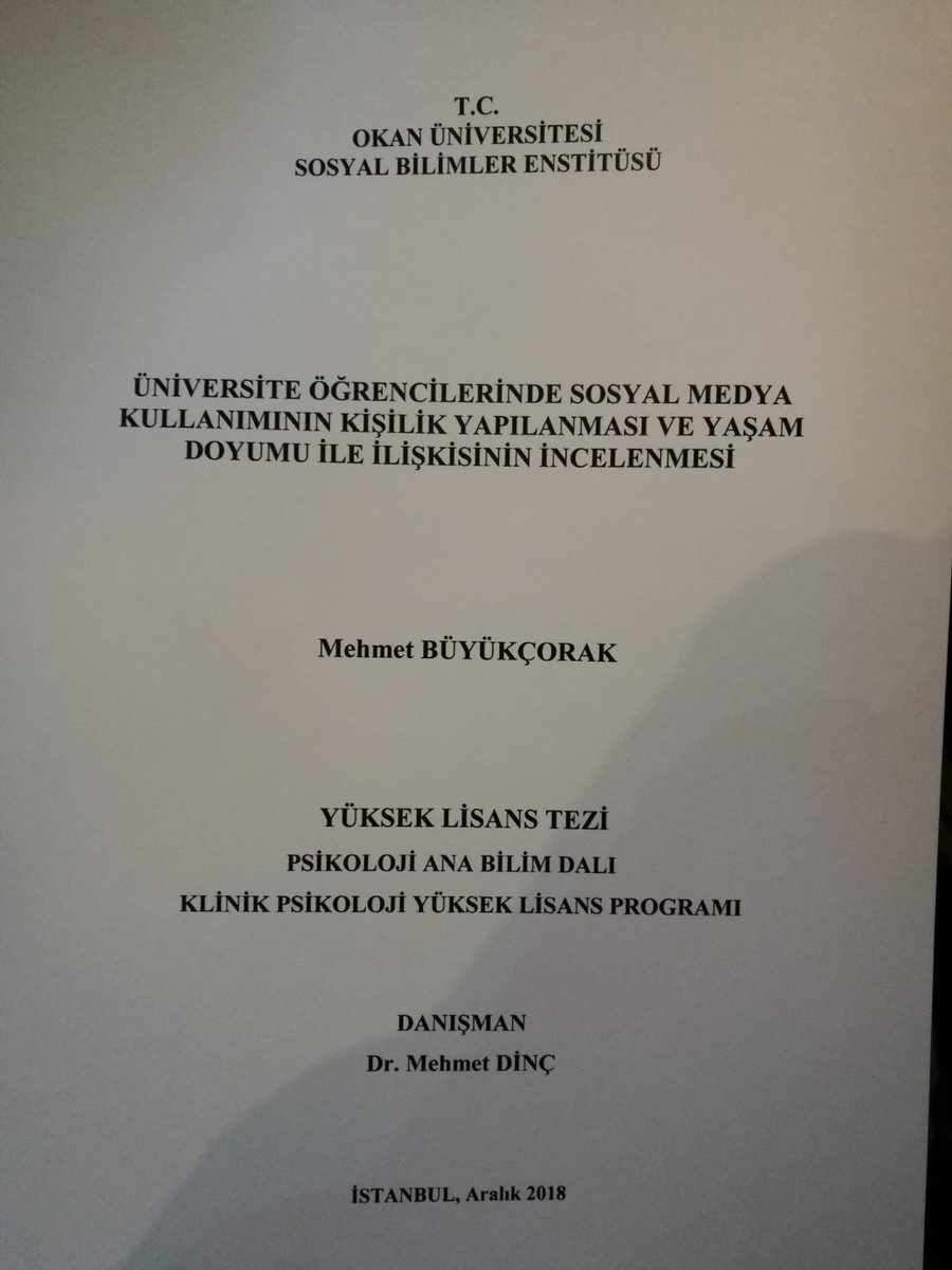 mehmet dinc on twitter kubra ceyhun okan universitesi klinik psikoloji yuksek lisans programini yetiskin bireylerde algilanan sosyal destek ve psikopatolojinin psikolojik dayaniklilik ile iliskisinin incelenmesi baslikli teziyle bitirerek mezun