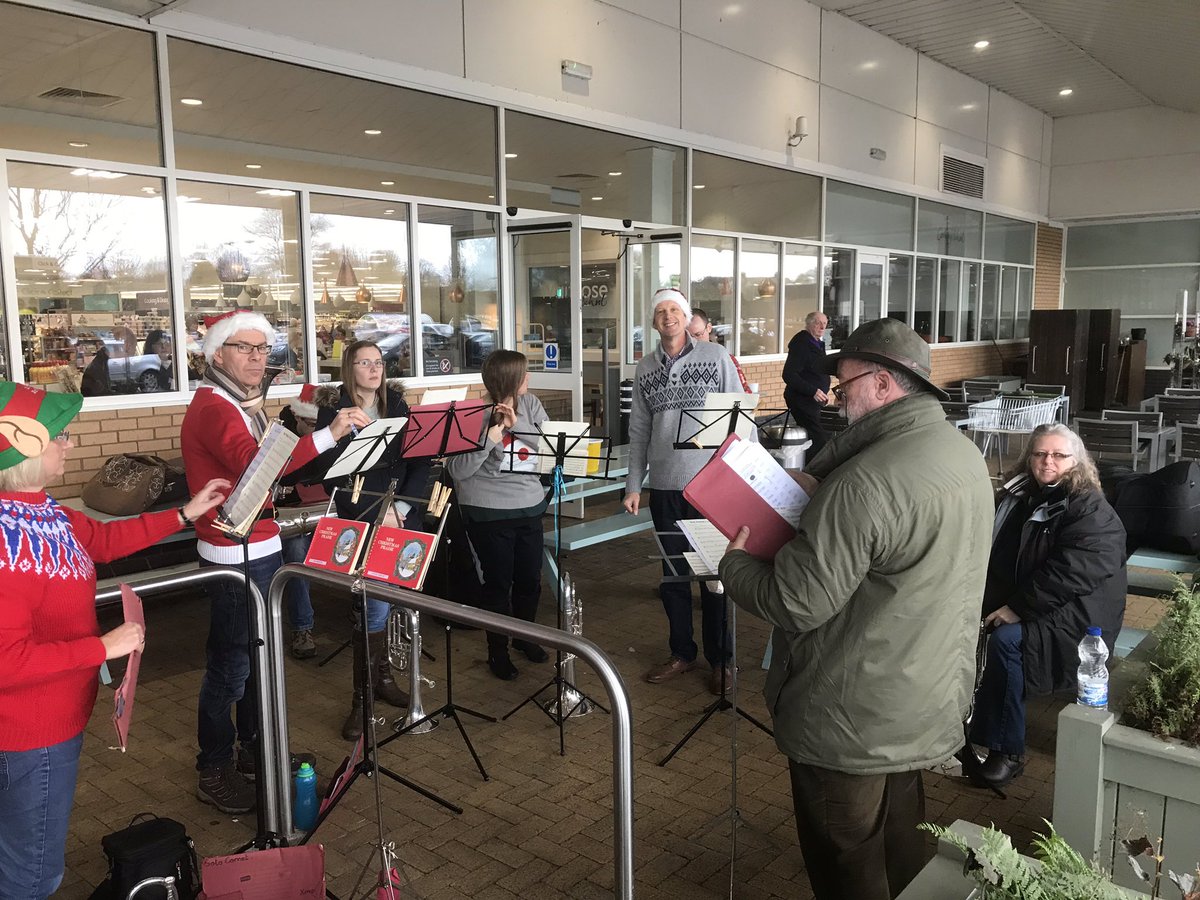 WiltonDBand's tweet photo. Carols going well at Salisbury Waitrose #salisburychristmas #carols #salisburywaitrose https://t.co/QIJNrKIvqV