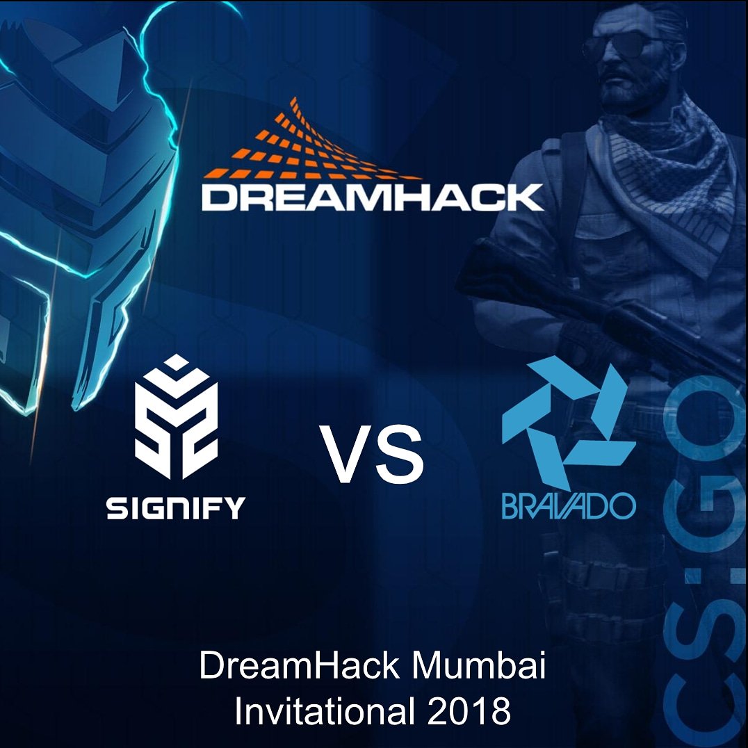 SignifyCSGO's tweet photo. One more step! Next up we are facing Bravado Gaming once again in the Grand Finals of DreamHack Mumbai Invitational 2018.

Shoutout to the roaring crowds at the venue!

#SignifyGG #PrideOfIndia #DreamhackMumbai https://t.co/QefFI0SJhh