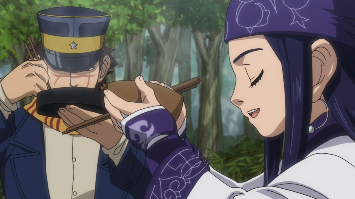 Tvアニメ ゴールデンカムイ 公式 Na Twitteru Tvアニメ プレイバックッ 第十三話 江渡貝くん T Co Ercxlajehy 鶴見 江渡貝に偽刺青人皮作成を依頼 人皮ファッションショー 春の食物を戴く杉元一行 アシ リ パを探す旅に出る谷垣