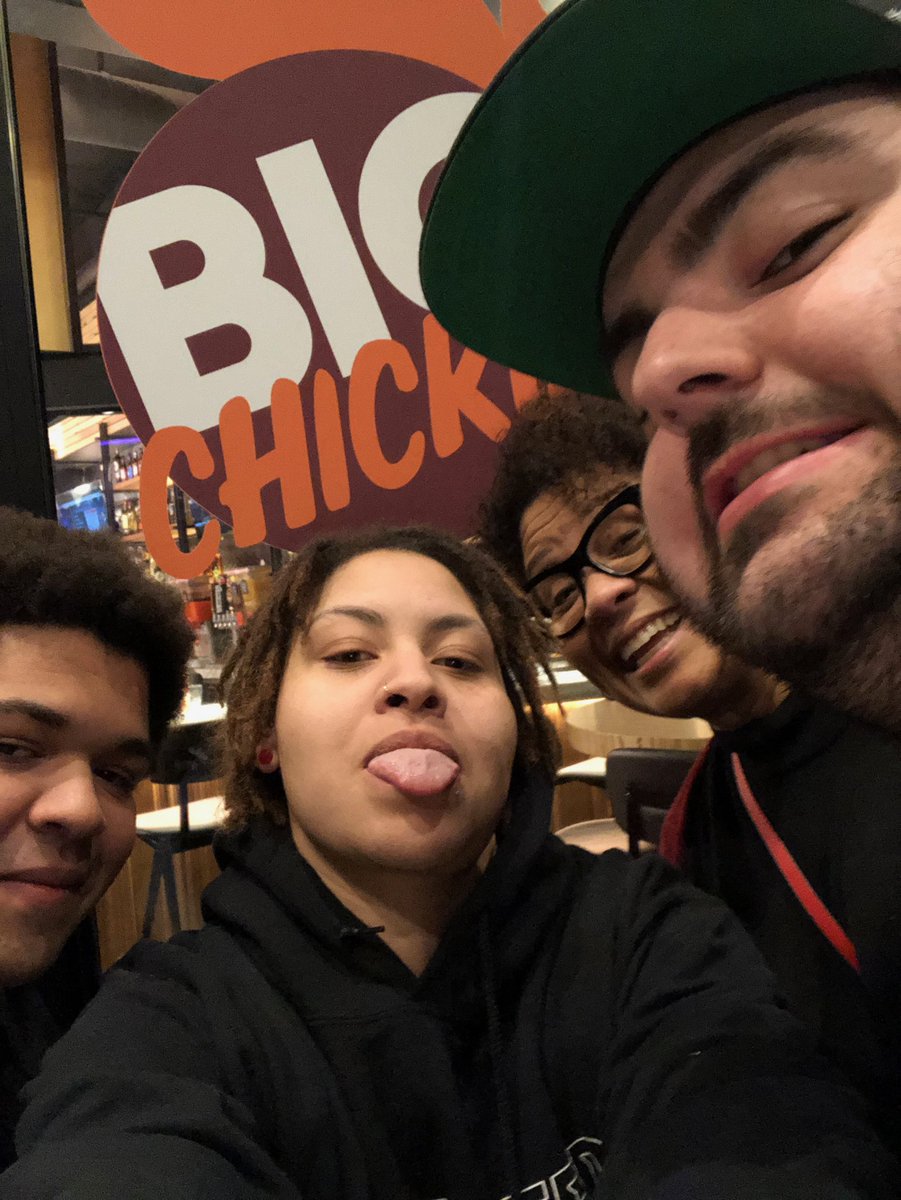 JuliePaisant's tweet photo. @SHAQ We had a great meal at Big Chicken...especially my daughter’s boyfriend. He was crushed that the Big Chicken t-shirt didn’t come in Big Chicken sizes!! Can you help?? #bigchicken https://t.co/NXOCnUBlNd