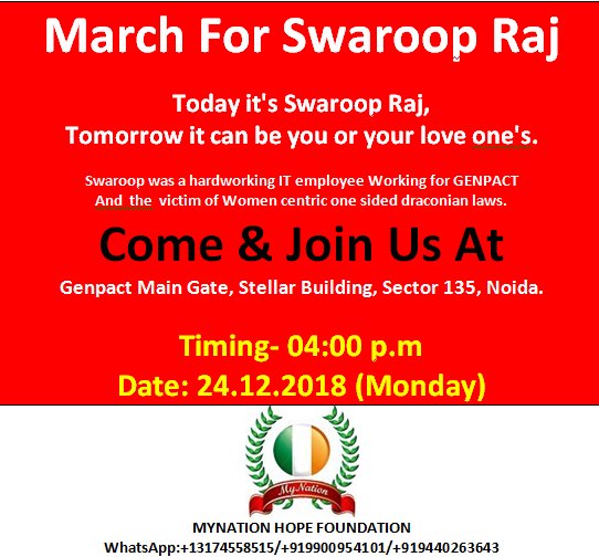 #JusticeForSwaroop @genpact WE DEMAND JUSTICE <a href="/rsprasad/">Ravi Shankar Prasad</a> <a href="/MinistryWCD/">Ministry of WCD</a> <a href="/Manekagandhibjp/">Maneka Sanjay Gandhi</a> <a href="/madhukishwar/">Madhu Purnima Kishwar</a> <a href="/BJP4India/">BJP</a> <a href="/INCIndia/">Congress</a> <a href="/AamAadmiParty/">AAP</a> <a href="/BBC/">BBC</a> <a href="/aajtak/">AajTak</a> @abpnewstv <a href="/ndtv/">NDTV</a> <a href="/NewsX/">NewsX World</a> <a href="/republic/">Republic</a> <a href="/TimesNow/">TIMES NOW</a> <a href="/dna/">DNA</a> <a href="/toi/">The Times of India</a> <a href="/nationalpost/">National Post</a> <a href="/PTI_News/">Press Trust of India</a> @ANI_news <a href="/the_hindu/">The Hindu</a> <a href="/timesofindia/">The Times Of India</a> @toi_dhanajayM
