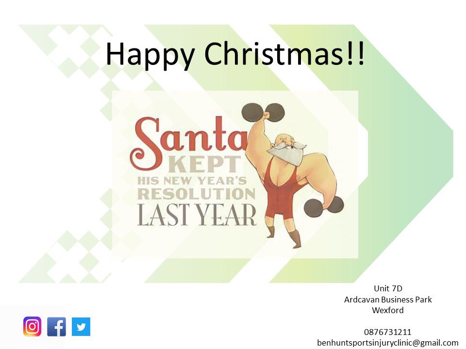 benhuntwex's tweet photo. Wishing everyone a happy and healthy Christmas! 

Looking forward to working with you all in 2019!

#wexford #merryliftmas #wexfordgaa https://t.co/CJhUwGmfTJ