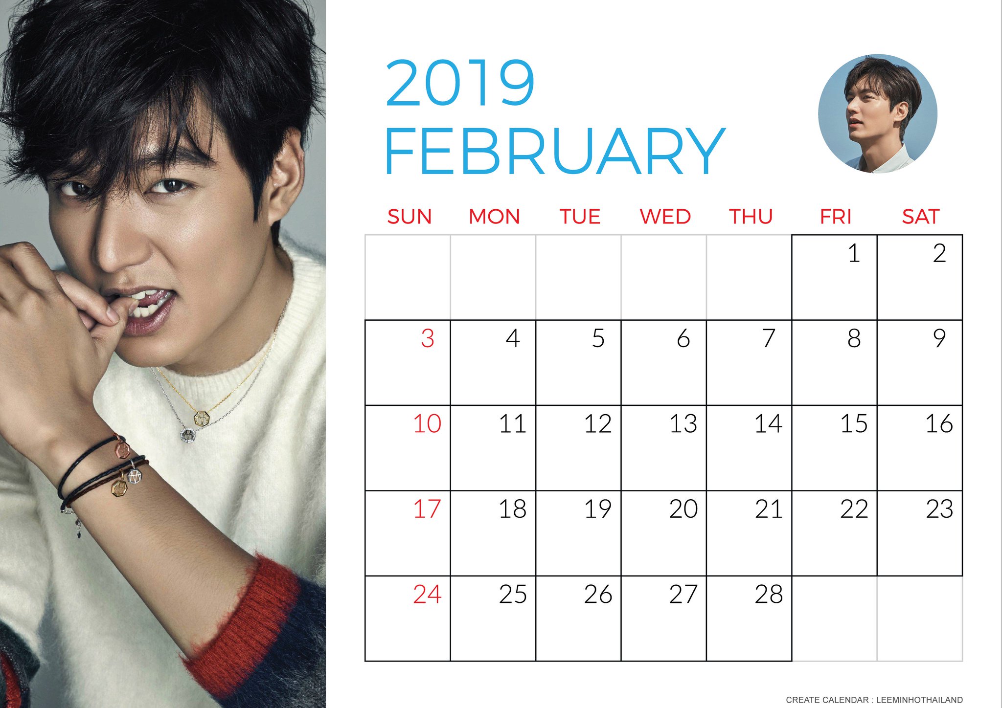 LEEMINHOTHAILAND on Twitter "[PHOTO] Lee Min Ho Calendar February 2019