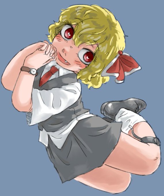 #深夜の真剣お絵描き60分一本勝負 
ルーミア 