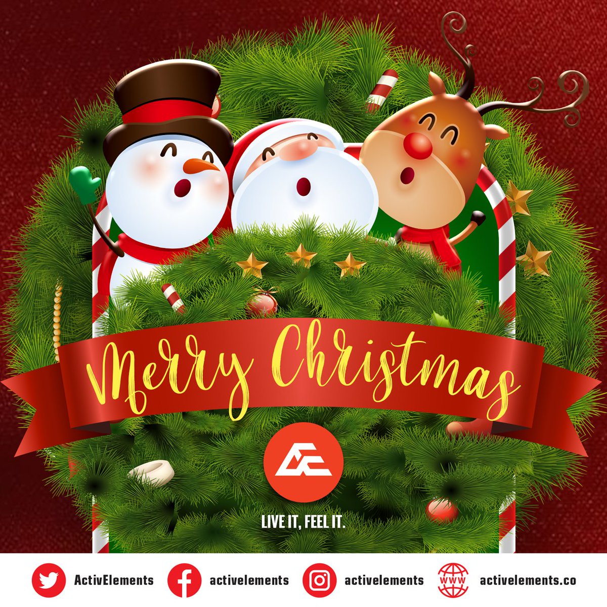 ActivElements's tweet photo. Ho! Ho! Ho! Wishing you a magical and blissful holiday from Activ Elements! We wish this holiday season you would receive Love, peace and joy for the whole year,
Merry Christmas! #seasongreetings #activelements #followus https://t.co/xkrQLTAE2G #merryxmas https://t.co/KMewcOxOVL