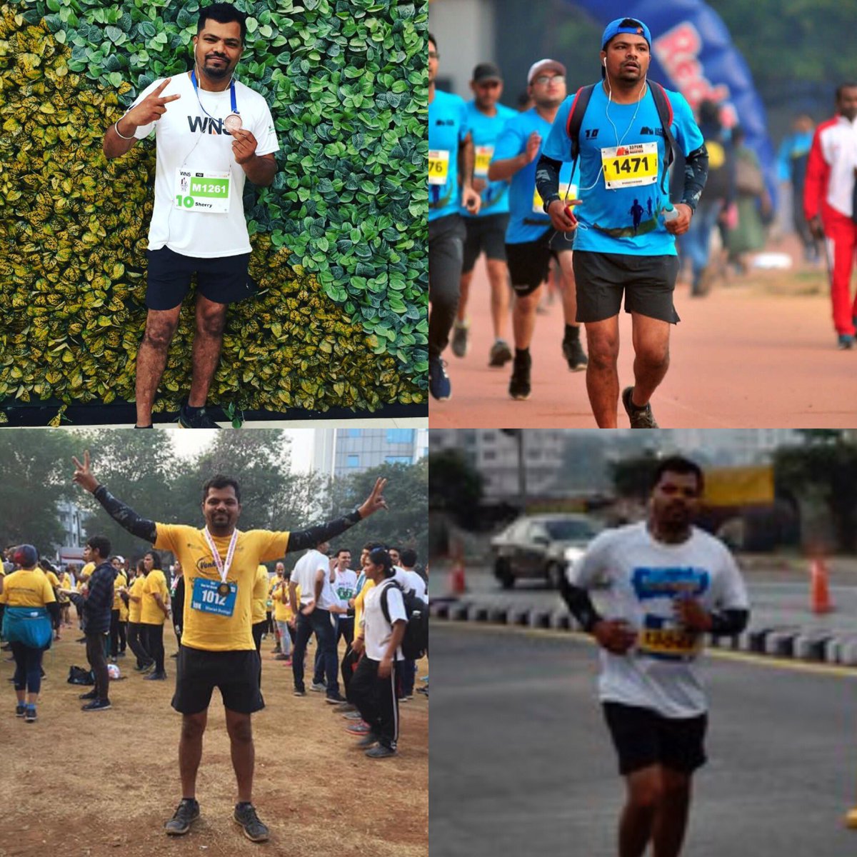 SharadBodage's tweet image. ४ रविवार, ४ मॅरेथाॅन ( सर्व १० किमी )
१. पुणे मॅरेथाॅन- ७०.०० मिनीट (२ डिसेंबर )
२. बजाज पुणे मॅरेथाॅन- ७८.३० मि. (९ डिसेंबर )
३. केसीएफ मॅरेथाॅन- ६९.३३ मि. (१६ डिसेंबर )
४. स्मार्ट सिटी मॅरेथाॅन- ६७.४३ मि. (२३ डिसेंबर )
#म #मराठी @RunPHM #Pune #पुणे @punemarathon @townscript