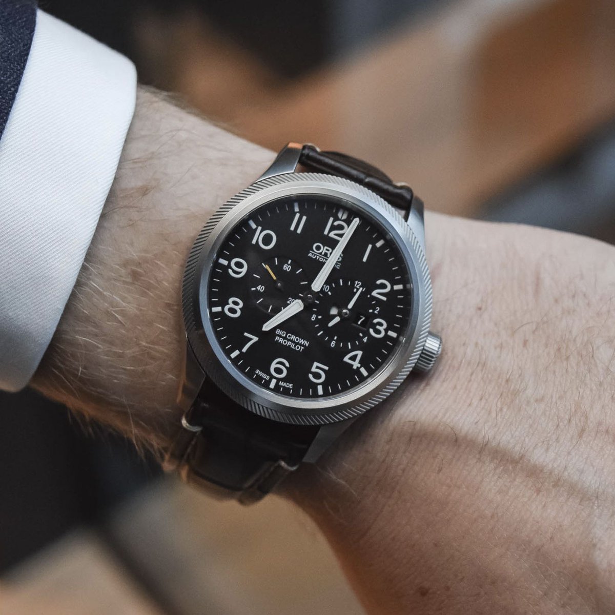 watchmakinglife's tweet photo. Relojes del 2018. Oris Big Crown ProPilot Alarm Limited Edition. La manufactura fue fundada en 1904 y creó su primer reloj de bolsillo para piloto a principios de 1910. En 2018 ha continuado esa tradición con el Big Crown ProPilot Alarm Limited Edition. https://t.co/JaCpUdqghc