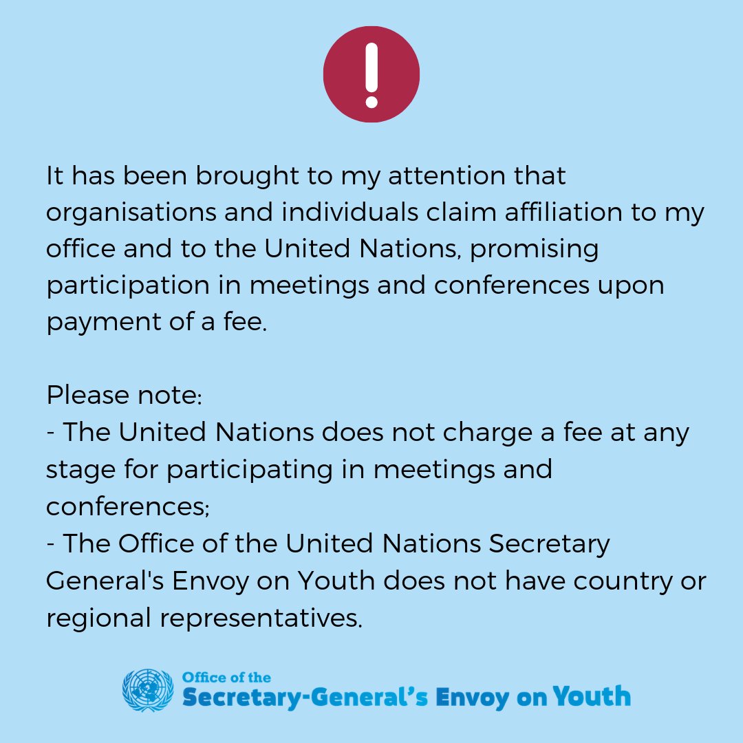 UNYouthAffairs's tweet photo. Please read this urgent message. https://t.co/WjsZcTqjyK