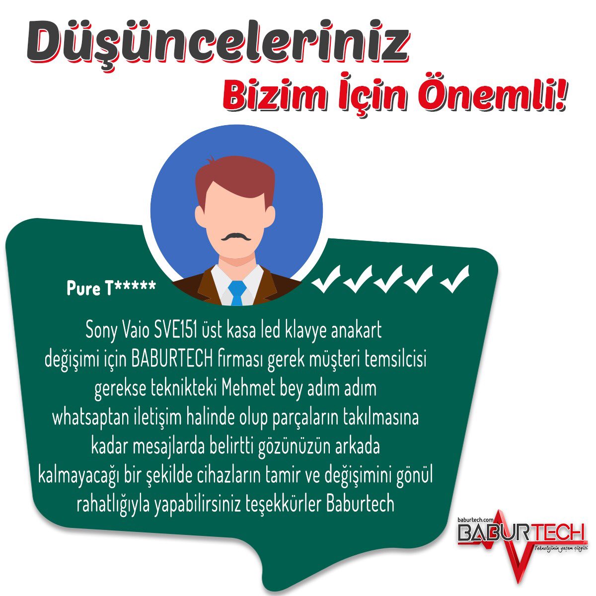 Sevgili “ismini vermek istemeyen müşterimiz” ASIL BİZ TEŞEKKÜR EDERİZ! 😄#yedekparçadeposu #bolu #antalya #hatay #çanakkale #edirne #erzurum #instalife #instagood #BaburdaKesinVardır #customersbelike #ankara #pc #laptop #telefon #tablet  #tamirattadilat #bakımonarım #arıza