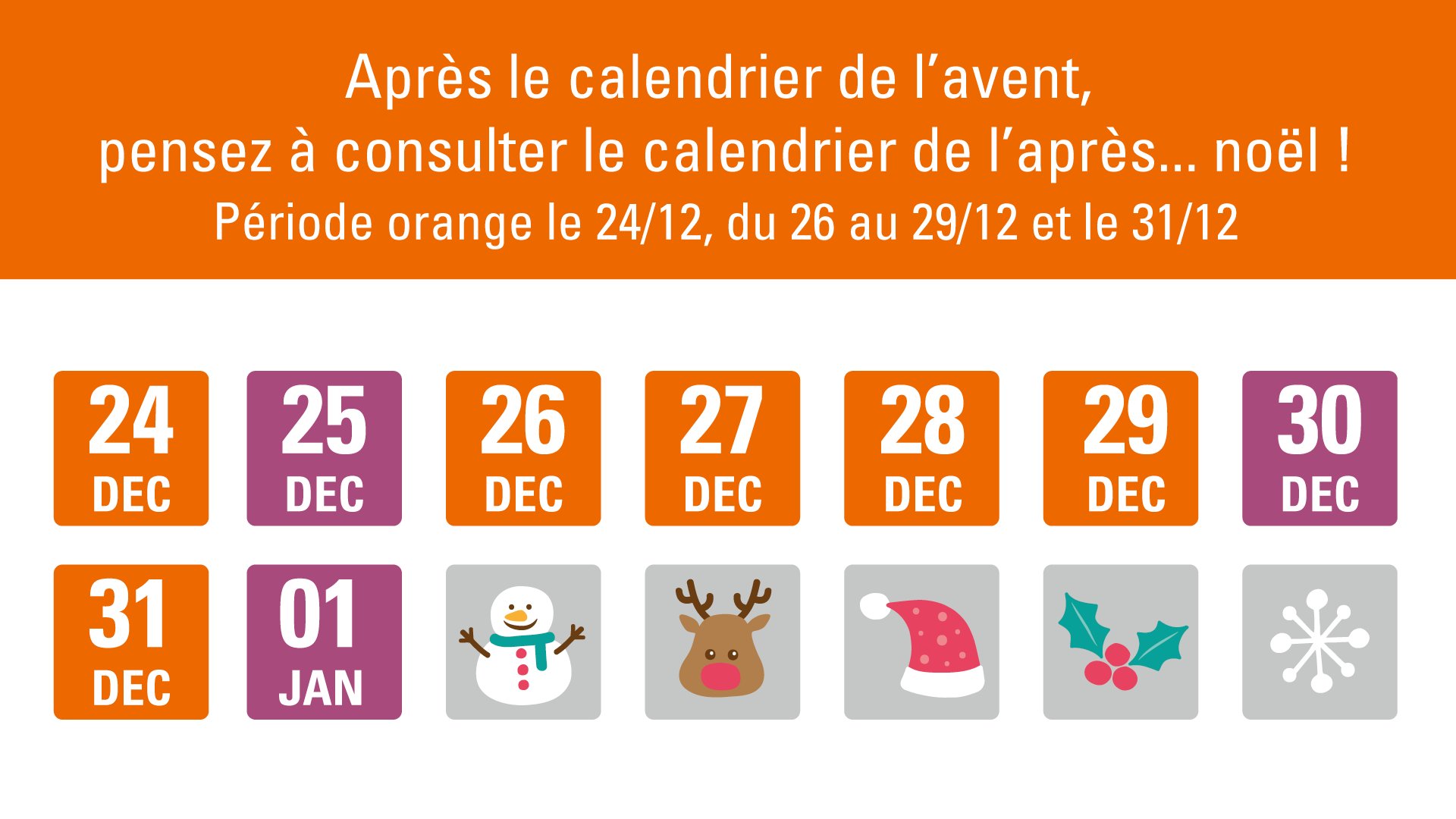 Calendrier de l'après Noël