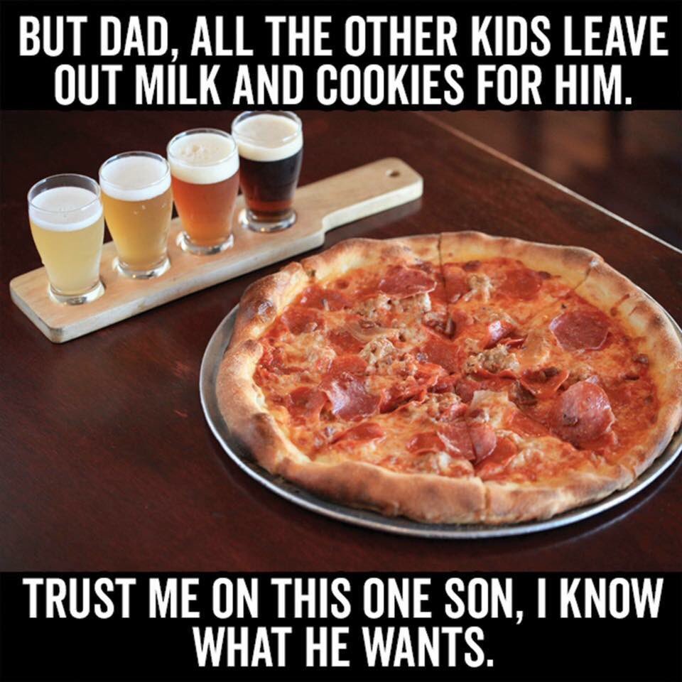 716_in_702's tweet photo. Much better idea!  #pizza #beer #santa #christmas https://t.co/KwYg7hA2CM