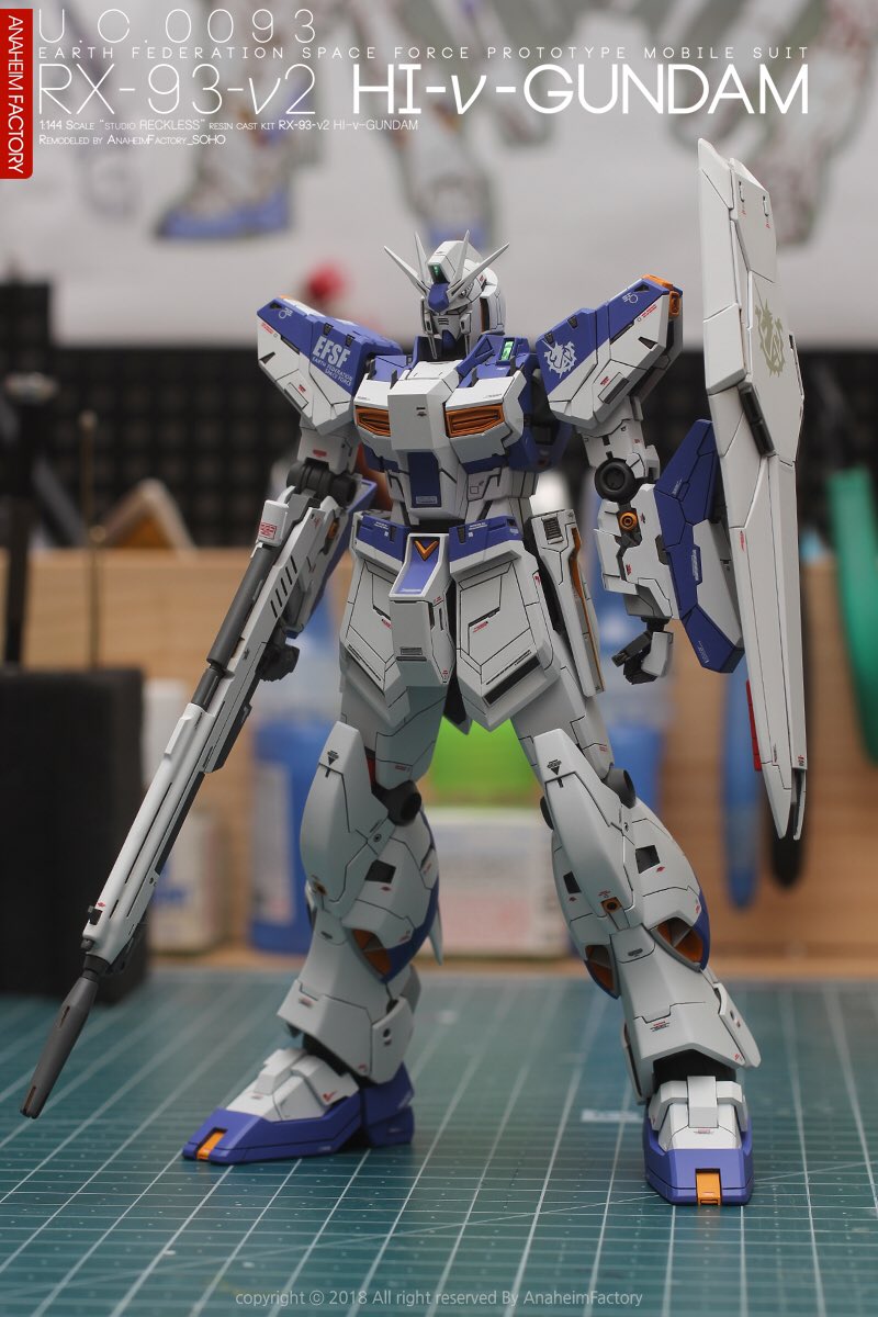 絶版当時品・未組立】Studio RECKLESS RX-93-ν2 Hi-ν-GUNDAM 1/144 