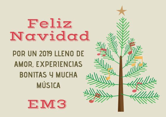 EM3educamusical's tweet photo. Desconectamos para conectarnos en estos días con el mundo real ¡Feliz Navidad! https://t.co/KfLLnym7IZ