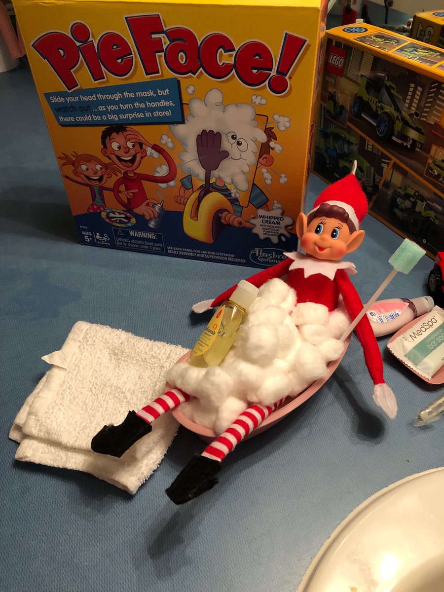 FlynnShawn's tweet photo. Chippy the elf is getting quite creative trying to keep Liam happy at the hospital. I hear his car took 3 hours to build. Some great elf “helpers” here @NovantHealth #Hemby. @StJude #LiamStrong #elfontheshelf https://t.co/Uza9rM58MD