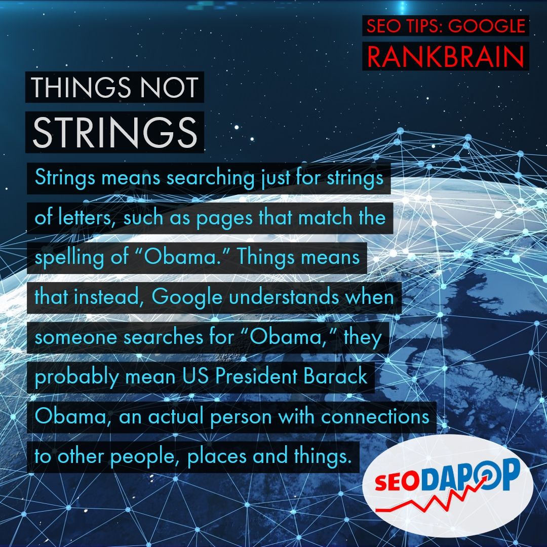 seodapop's tweet image. What does #google means by #thingsnotstrings is to look for the meaning of a word or phrase as a whole as opposed to a string of exact letters of any combination #webdevelopment #webdesign #seodapop