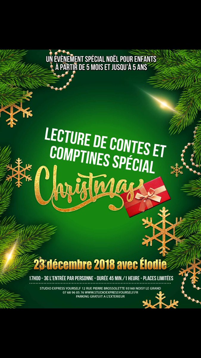 EngagesDe's tweet photo. #Contes - chez notre partenaire @StudioExpressY  qui proposait son premier événement lecture de congés et comptines en musique spécial Noël 🎄 https://t.co/mDIWaQOH1a