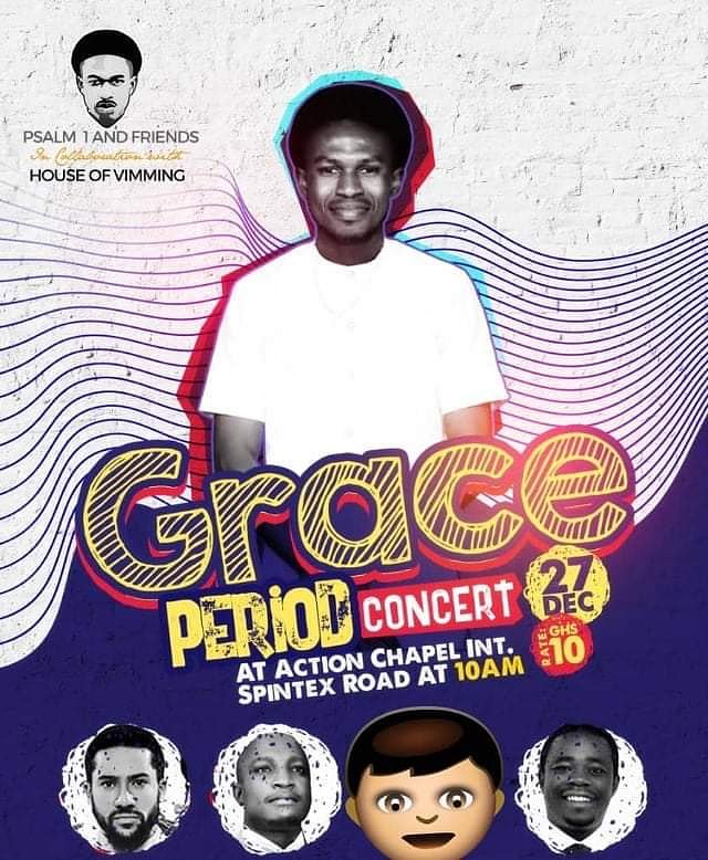 PsalmUno's tweet photo. We're getting ready for Grace Period Concert this thursday 27th December at Action Chapel International Spintex Road.
Rate: 10ghc.
For tickets call 0249609664
#GracePeriodConcert. https://t.co/5WnxNJE4Zo