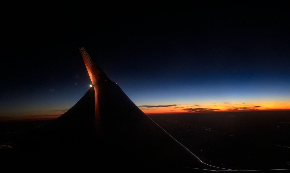 This sunset on my flight home had <a href="/SouthwestAir/">Southwest Airlines</a> written all over it