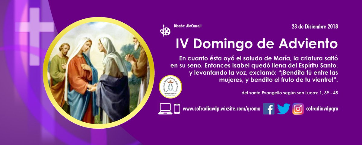CofradiaVDPqro's tweet photo. Dichosa tú, que has creído, porque se cumplirá cuanto te fue anunciado de parte del Señor #Adviento #NatividaddelSeñor https://t.co/taXuDdUFt7