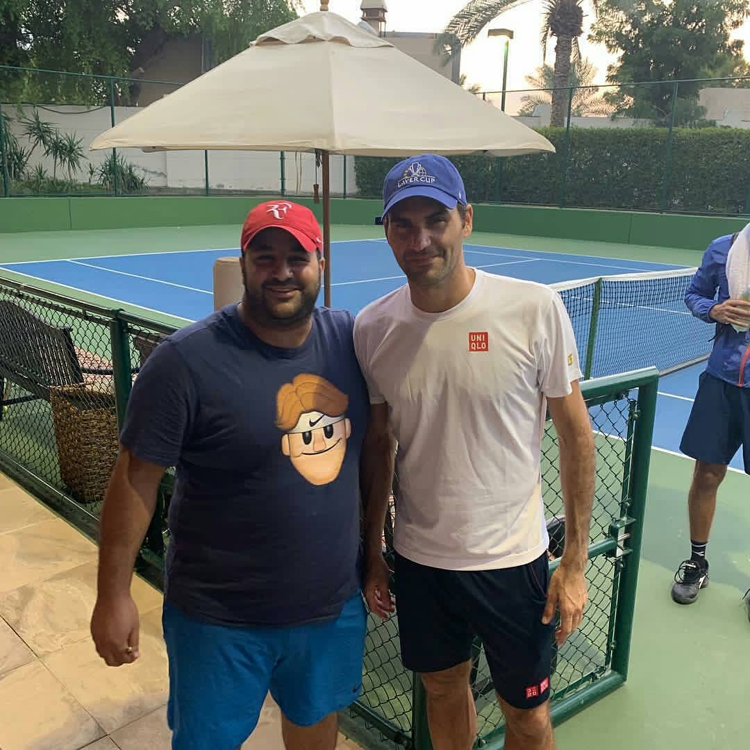 Roger practicing in Dubai