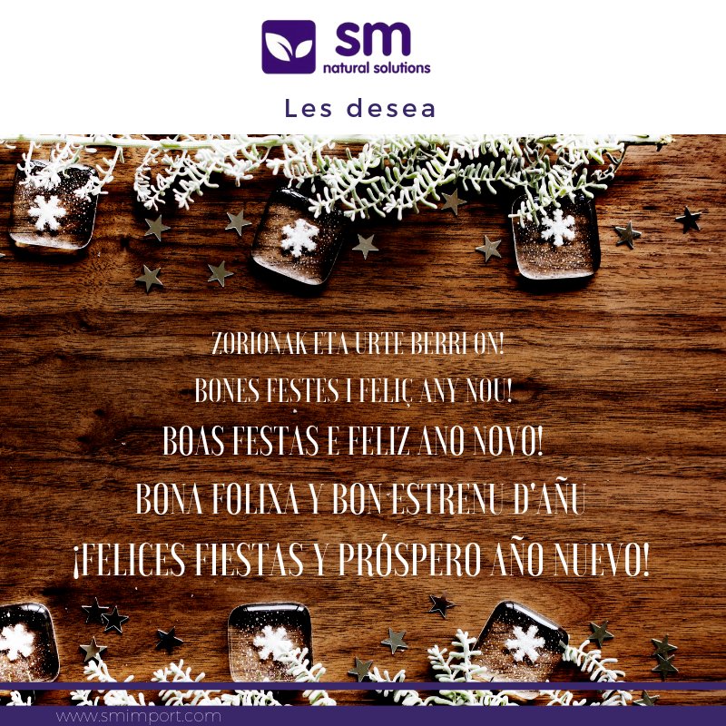 🔔 Desde SM Import os deseamos unas felices fiestas y un próspero año nuevo lleno de salud! 🎄