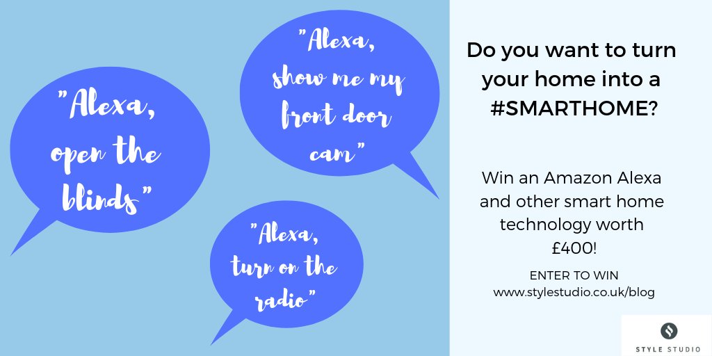 StyleStudioUK's tweet photo. Feeling lucky? Why not enter our #competition to win smart home technology worth £400!! Why not let your friends know..? They might split the prize with you! https://t.co/cDwOrHEFZI https://t.co/ahL55c8d6d