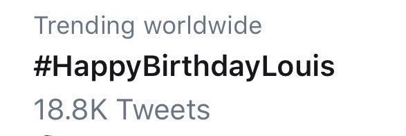 KingLWTPromo's tweet photo. #HappyBirthdayLouis is now trending worldwide 🌍💙 https://t.co/zVPFI3K3Df