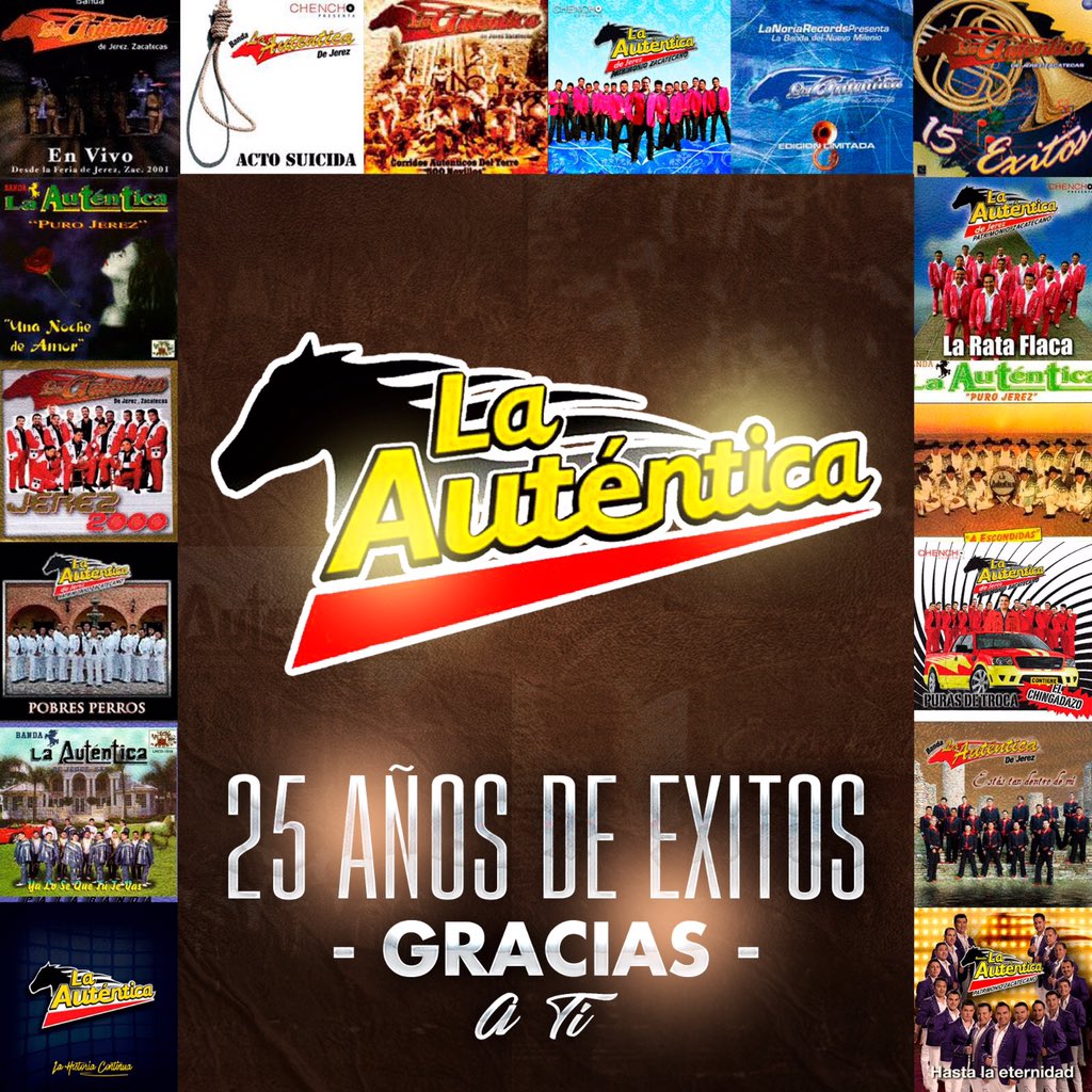 ¡Ya disponible! #25AñosDeExitosGraciasATi album de colección de #BandaLaAutenticaOficial disponible en todas las plataformas digitales! 🎵