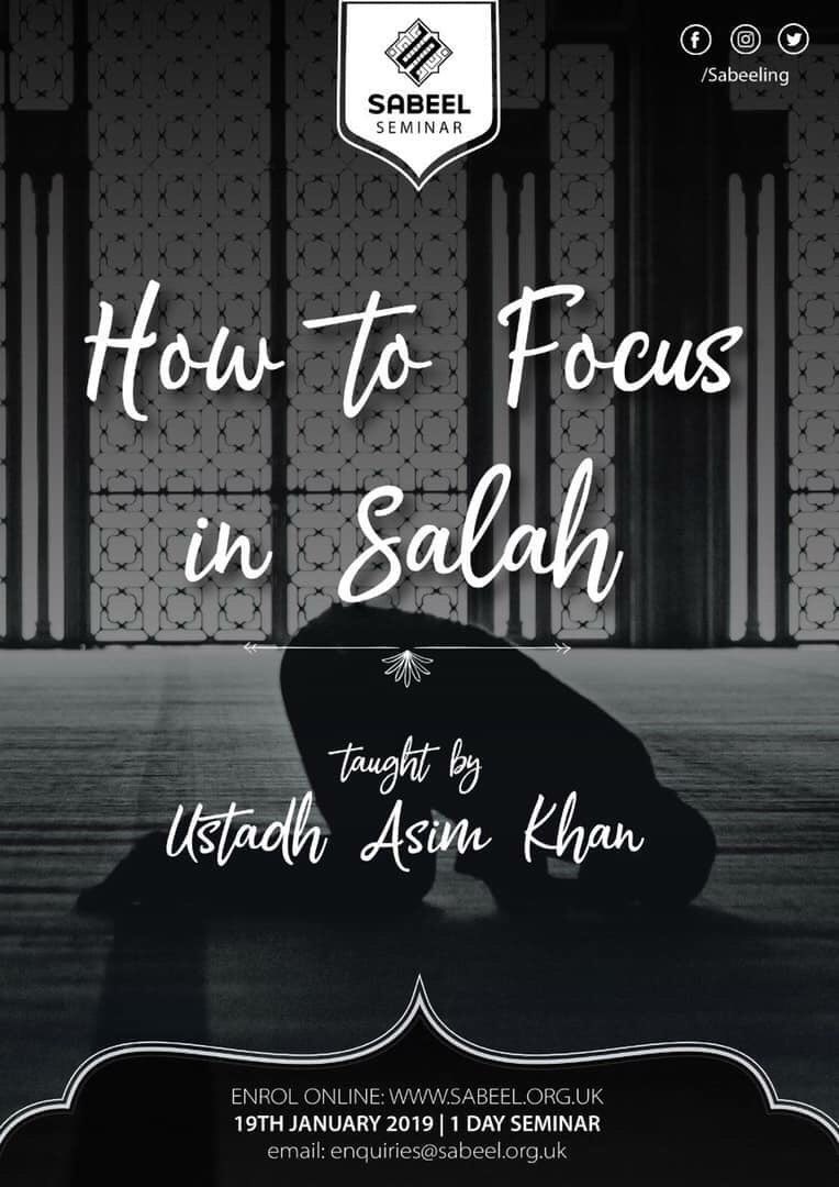 sabeeling's tweet image. ❗️EARLY BIRD DISCOUNT ENDS TONIGHT AT MIDNIGHT❗️

SABEEL SEMINAR - HOW TO FOCUS IN SALAH

📅 19th January 2019
⏰ 9:30am-7:00pm
📍 Near London Bridge
🎙 Ustadh Asim Khan
💷 £35 early bird discount

Register now: bit.ly/salahseminar

Trailer: youtu.be/ZtN81t7W4J8