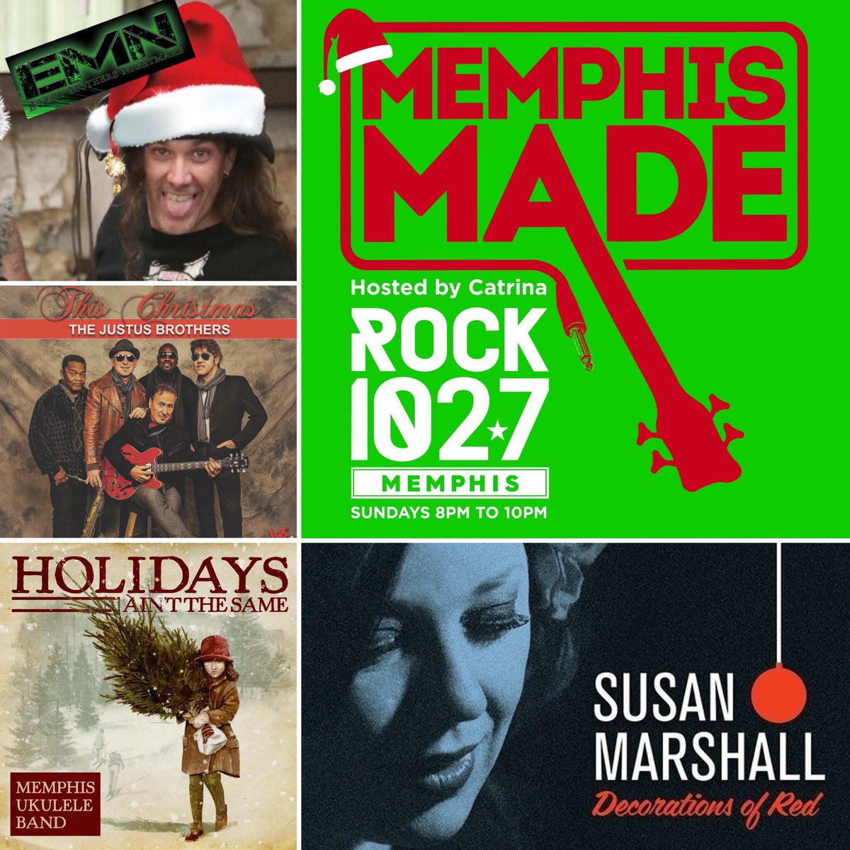 How bout some Memphis Made holiday jams to put ya in the 🎄spirit? Comin right up at 8p ct on @ROCK1027MEMPHIS