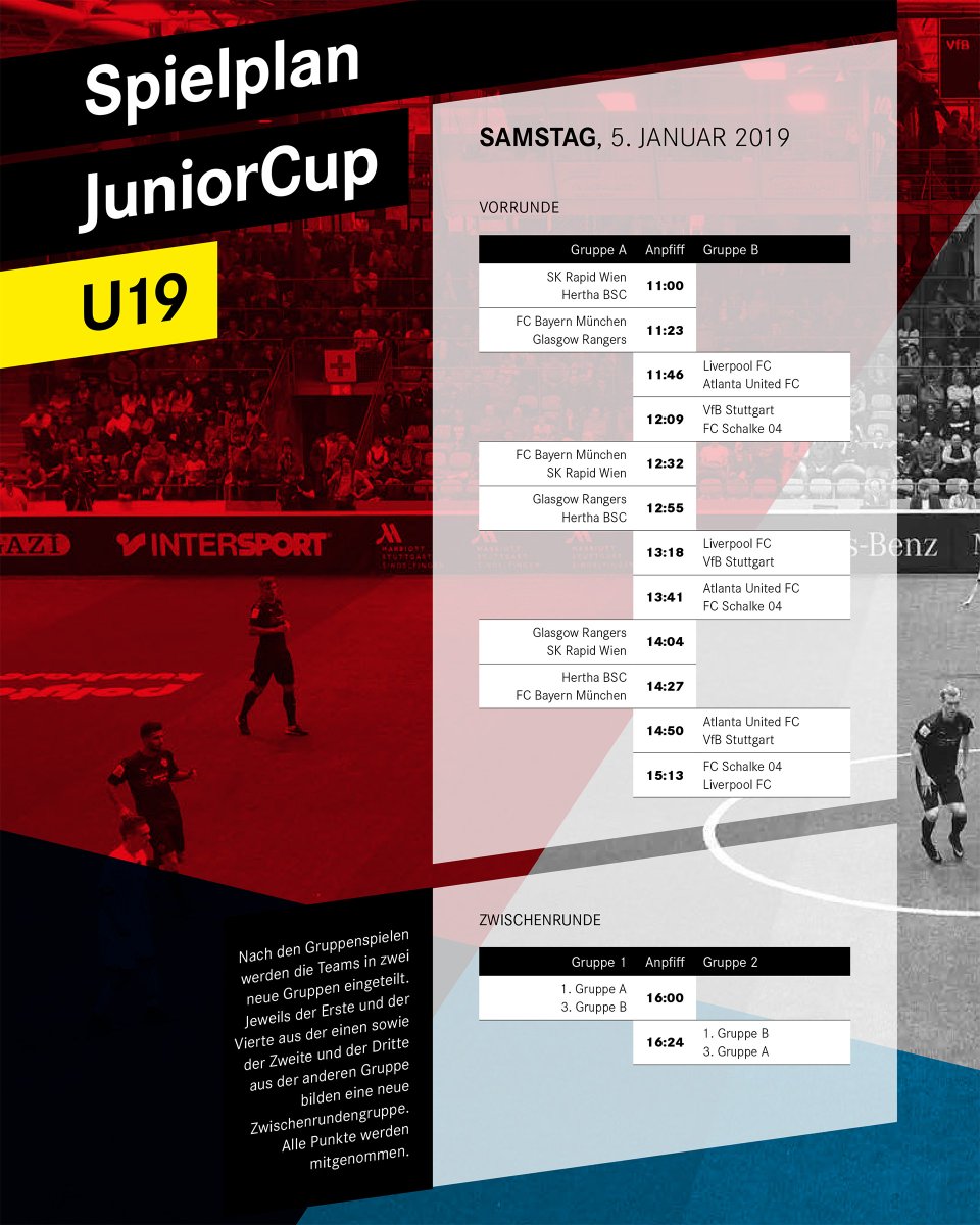 Junior Cup Schedule