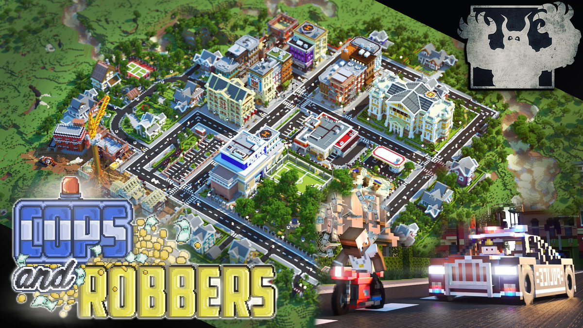Pixelbiester's tweet image. We published a trailer to our map "Cops and Robbers - Roleplay"!🚔🚓

🚨 youtu.be/y8cciN2JdFg 🚨

#Minecraft