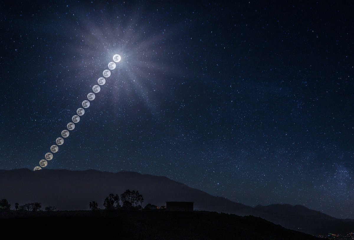 'Cold Moon Rising' - the full moon that appears in December is also known as a cold moon.#longexposure #nightshooter #nightshooters #nightpics #astrophotography #astrophoto #astrophotography #moon #fullmoon #coldmoon #winter #wintersolstice #RedlandsGeoglyph