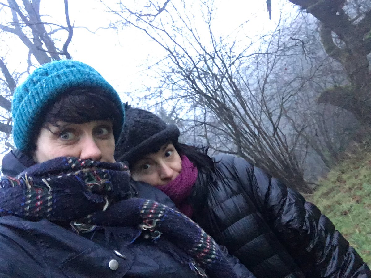 Lost in the woods at dusk in Priddy but *thankfully* there was a house made of gingerbread that was also a pub #solsticeweekender