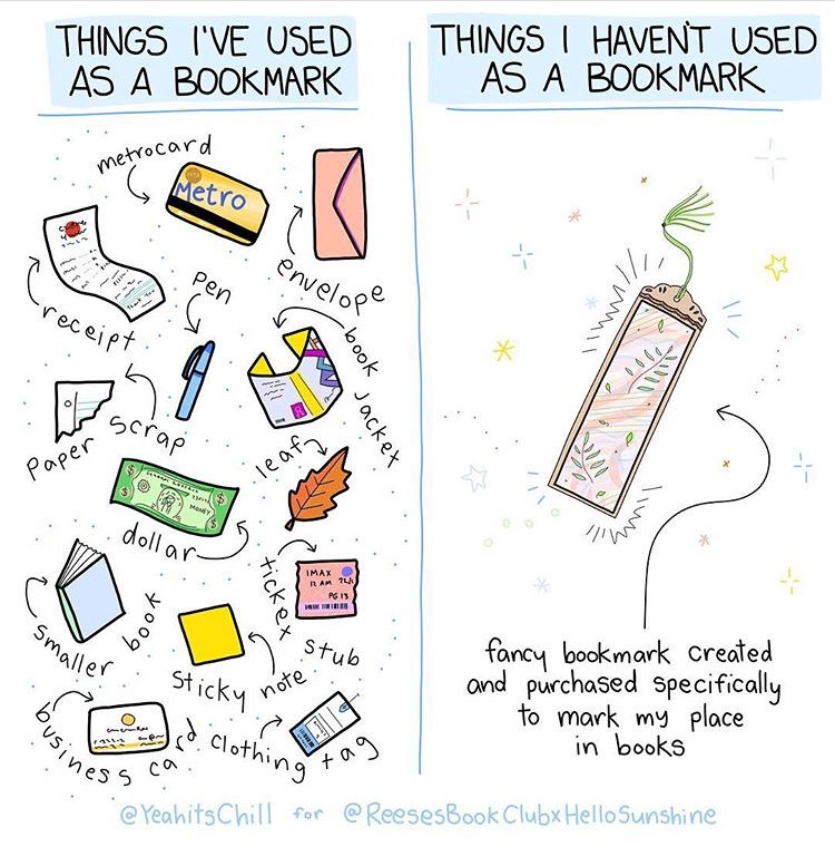 HeyJamie's tweet photo. OMG I buy SO many bookmarks; yet, somehow they're never around when I need them! 

#relateable https://t.co/XgOWflY6UX