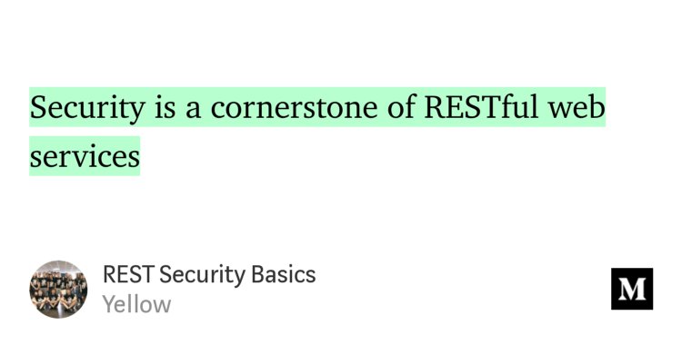 WhiteHatArpit's tweet photo. "REST Security Basics" - Yellow https://t.co/mX7wyrX5Pz https://t.co/wxgSlpafoS