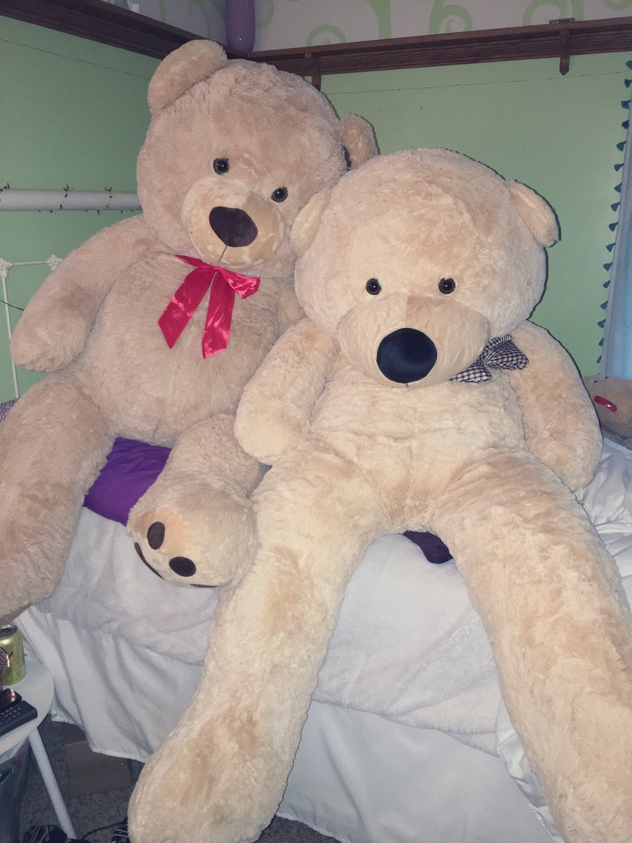 Kennedy__Lacy's tweet photo. My two best friends, without even knowing, both got me life size teddy bears for Christmas😭😂❤️ https://t.co/hfClCgRebb