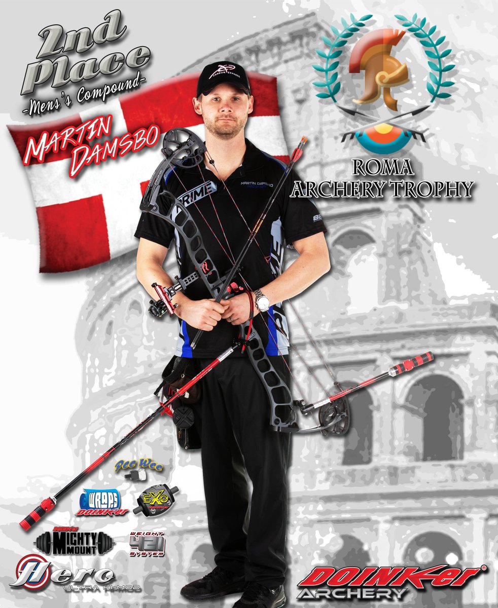 DoinkerStabs's tweet image. Congratulations to Team Doinker&apos;s Martin Damsbo of Denmark on his 2nd Place Win in Rome, Italy!
#TeamDoinker #HeroUltraHiMod #winning #Doinker #Archery