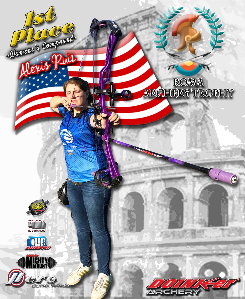DoinkerStabs's tweet image. Congratulations to Team Doinker&apos;s Alexis Ruiz of the USA on her 1st Place Win in Rome, Italy! 
#TeamDoinker #HeroUltraHiMod #winning #Doinker #archery